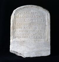 Stele sepolcrale di M. Minius Anthus