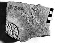 laterizio/ frammento/ con bollo