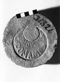 laterizio/ frammento/ con bollo