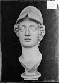 Calco di grande testa di Atena.