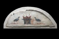 Affresco con vaso di vetro