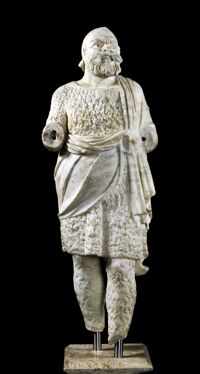 Statua di attore mascherato da Papposileno