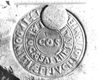 Laterizio con bollo circolare orbicolato