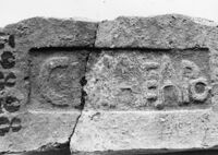 Laterizio con bollo rettangolare