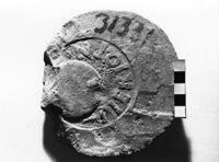 laterizio/ frammento/ con bollo