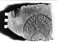 laterizio/ frammento/ con bollo