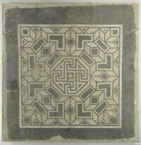 Mosaico geometrico con ottagono centrale
