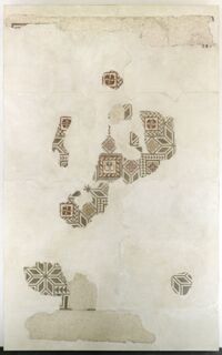 Mosaico geometrico con stelle di losanghe