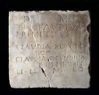 Lastra di T. Claudius Primitivus