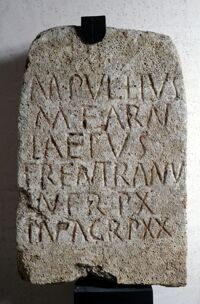 Stele funeraria di M. Pullius Laetus