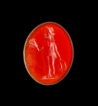 Corniola con raffigurazione di Cerere