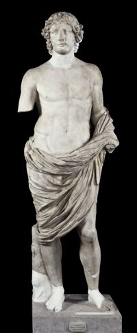 Statua virile semipanneggiata