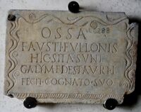 Lastra  sepolcrale di Faustus