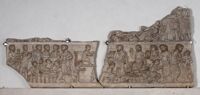 Due frammenti di lastra di sarcofago con scene cristiane