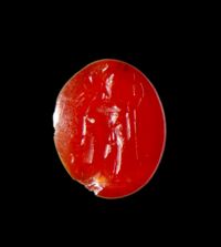 Corniola con raffigurazione di Marte