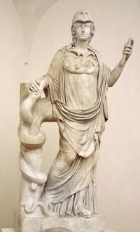 Statua di Atena con serpente