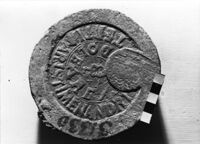 laterizio/ frammento/ con bollo