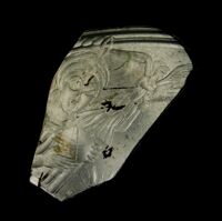 Piatto di vetro inciso