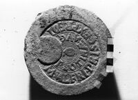 laterizio/ frammento/ con bollo