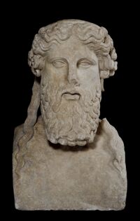 Erma di divinità barbata