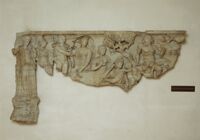 Frammento di rilievo di sarcofago con giudizio di Paride