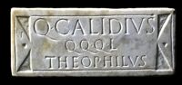 Lastra sepolcrale di Q. CalidiusTheophilus