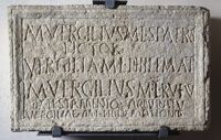 Lastra sepolcrale di M. Vergilius Spaerus