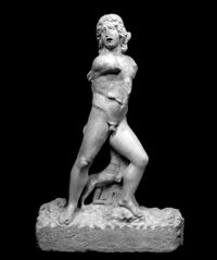 Statuetta di Atteone assalito dai cani