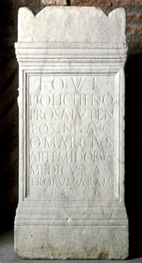 Ara dedicata a Giove Dolicheno