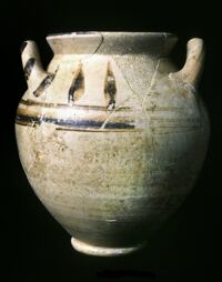 Olla biansata dipinta