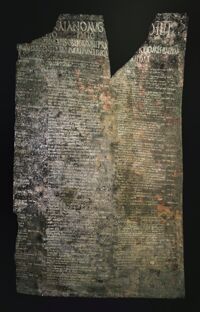 Tabula alimentaria dei Ligures Baebiani