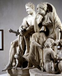 Gruppo con Teti sul trono e piccolo tritone