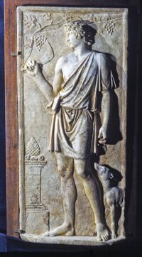 Rilievo con Antinoo in veste di Silvano