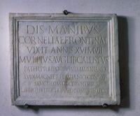 Lastra sepolcrale di Cornelia Frontina