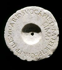 Lastra  sepolcrale di forma circolare di Felix