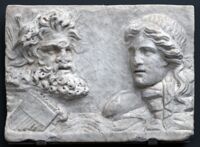 Rilievo con maschere di Polifemo e Galatea