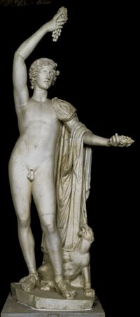 Statua di Dioniso con pantera