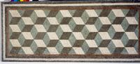 Mosaico pavimentale geometrico a cubi prospettici
